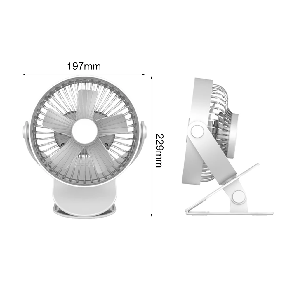 Портативный вентилятор охлаждения USB бесшумный мини-вентилятор с зажимом