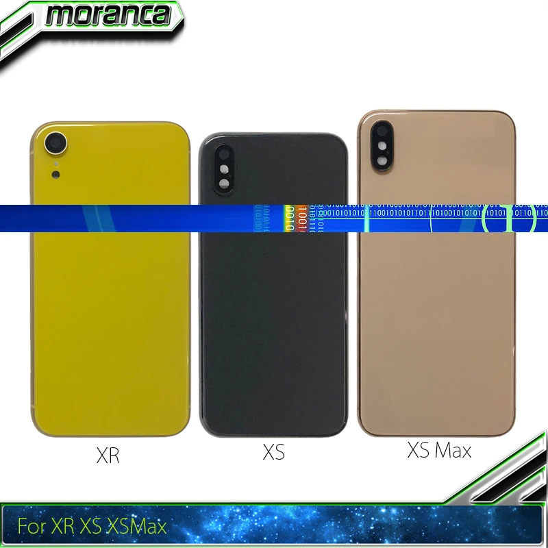 Лучшее качество для iPhone XS / Max XR задняя дверь корпус батарейного отсека