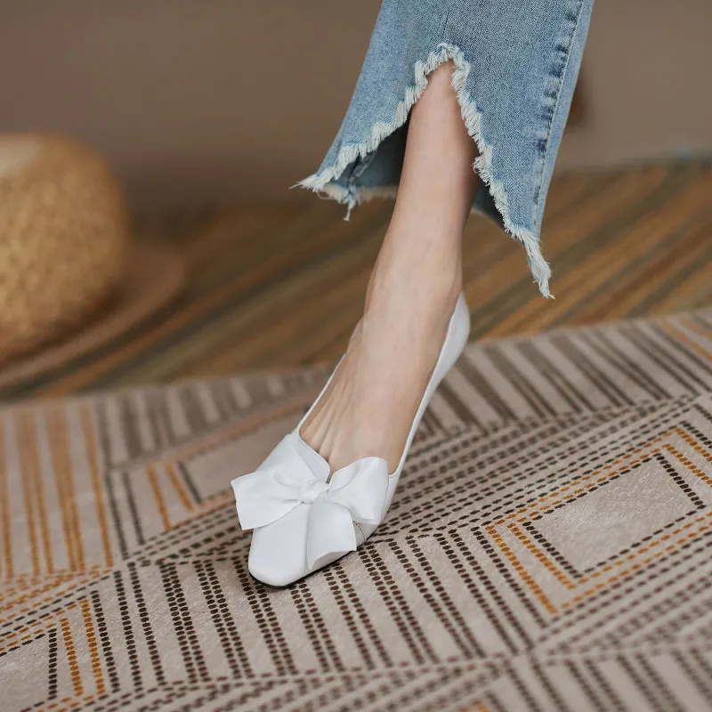 

FEDONAS Women Bride Heels Shoes Woman 2021 Spring New Butterfly Knot High Heel Pumps For Women Sweet Wedding Party Women Shoes