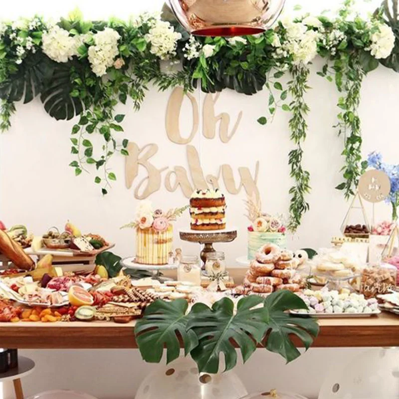 Ассорти зеленое Эвкалиптовое искусственное растение с листьями свадебное