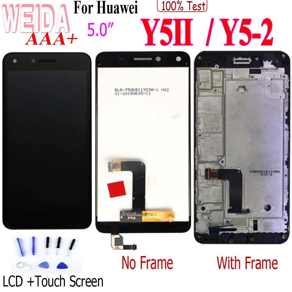 ЖК-дисплей Weida 5 0 дюйма для Huawei Y5 II сенсорный экран дигитайзер 2/Y5II CUN U29 L23 L03 L33 L21 L01