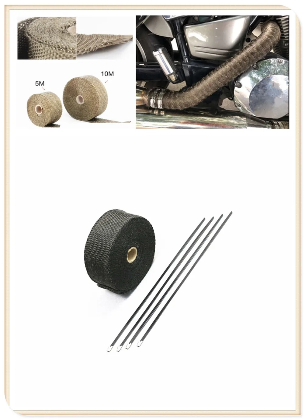 Выхлопная крышка мотоцикла Защитная с тканью банана Модифицированная тепло для