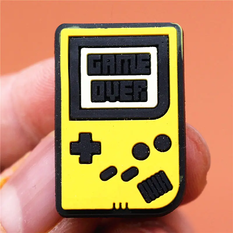 1pcs Heart-Shaped Shoe Charms Game Console Controller Audio Tape Shoe Accessories Decoration Fit Croc Jibz Kids Party Gifts U245