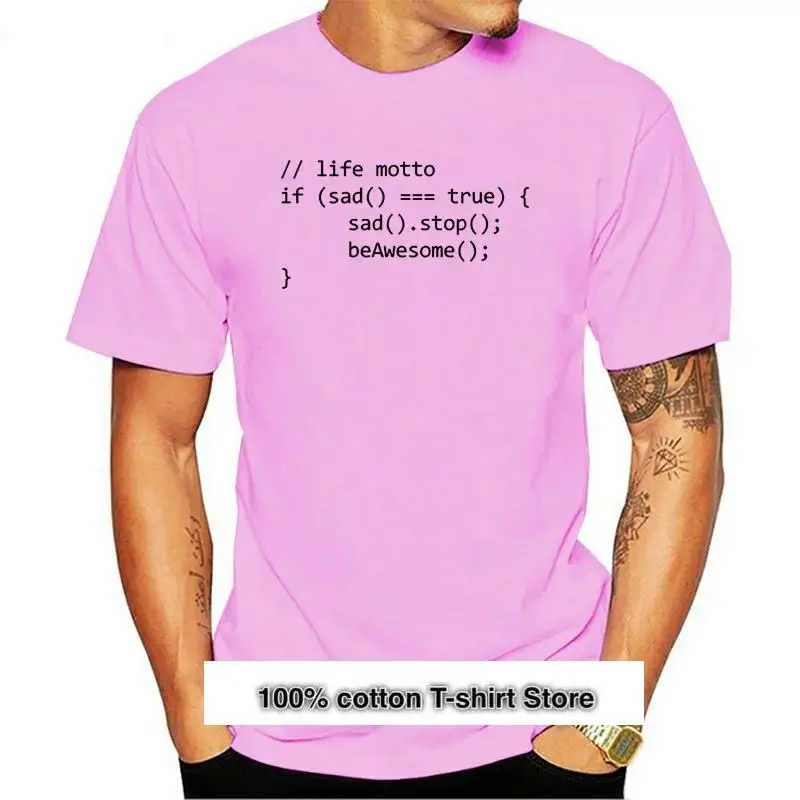 

Camiseta с lema de vida для мужчин, camisa с круглым вырезом, код Html, Интернет, Nerd, Sad, новая печать