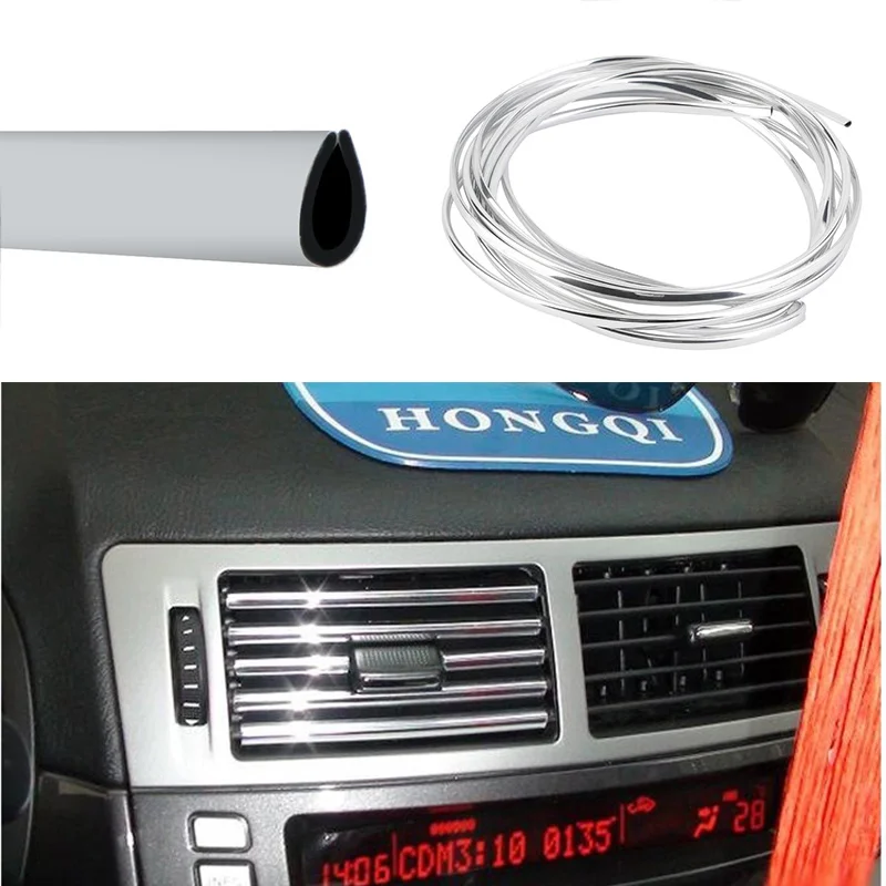 1 м/6 М наклейка для автомобиля хромированная отделка полоса вентиляционное