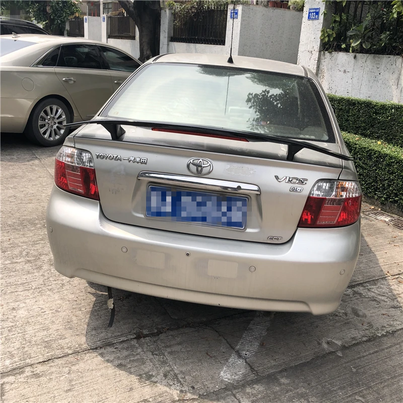 Спойлер Для Yaris VIOS 2006-2018 Toyota ABS Материал заднее крыло автомобиля праймер цвет