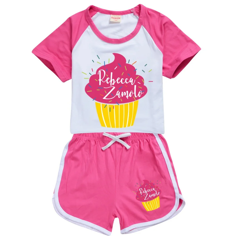 

Girls Boys Summer Clothing Set Rebecca Zamolo Kids Sports T-shirt +Pants 2-piece set Baby Clothing Comfortable outfits Pyjamas