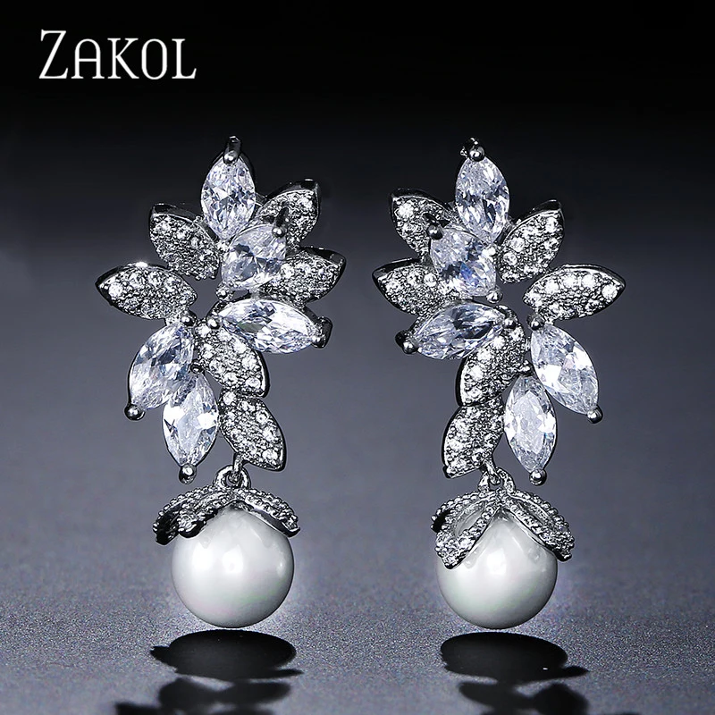 ZAKOL серьги с искусственным жемчугом набор украшений для женщин и девочек |