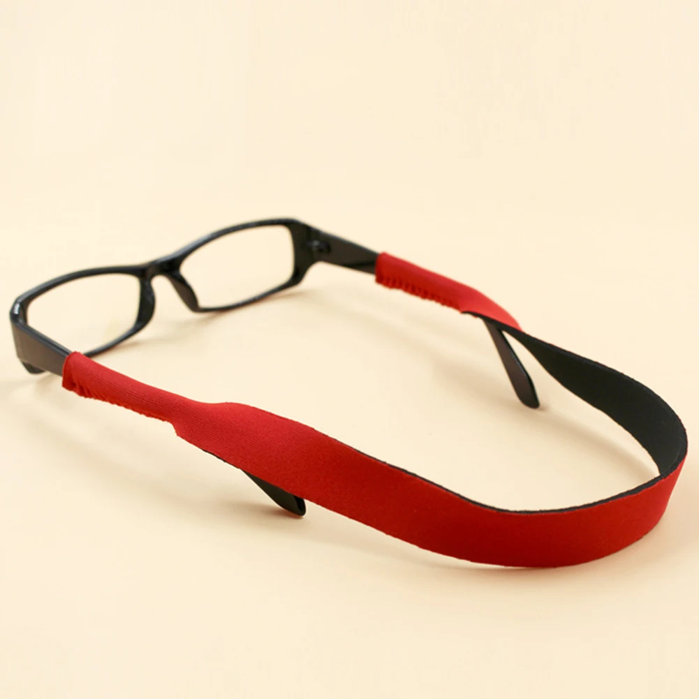 Antiskid Sport Glasses Chain Non-Slip Glasses Rope Cord Holder Red Black Sun Eyeglass Diving Glasses Rope For Women Men Wide