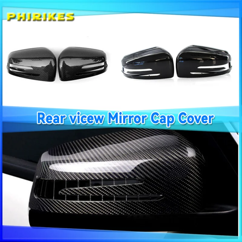 

Боковые зеркальные крышки для Mercedes Benz W176 W246 W212 W204 C117 X156 X204 W221 C218 A B C E S CLA GLA GLK, черные, замена