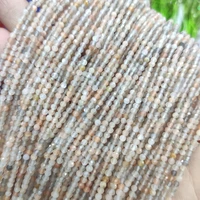 natural wholesale good quality rainbow moonstone small faceted round beads jewelry making diy bracelet women gifts 234mm 15