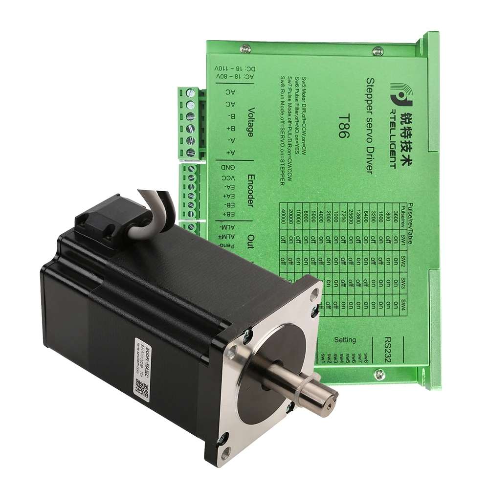Шаговый двигатель с замкнутым циклом Nema 34 8.0N.M шаговый Nema34 T86 драйвер набор для