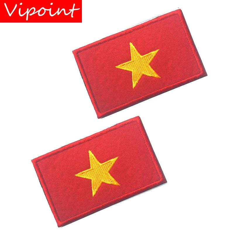 VIPOINT вышивка вьетнамский флаг патч значки аппликации патчи для одежды YHC