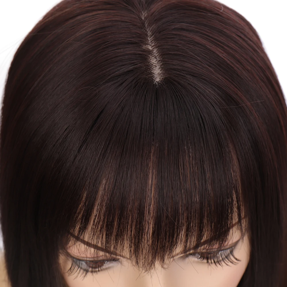 Короткие парики с воздушной челкой 16 париков синтетические волосы натуральные