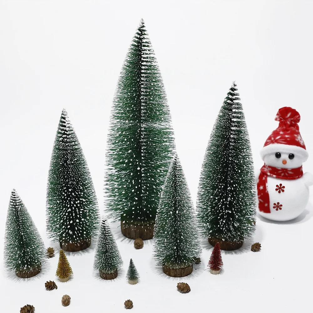 1 шт. искусственная Мини Рождественская елка снег мороз маленькая сосновая