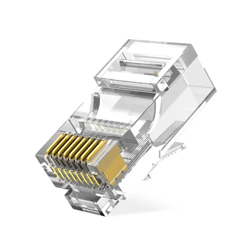 100PCS/pack RJ45 RJ-45 CAT5 CAT5E Modular Cable Head Plug Ethernet Gold Plated Network Connector | PC Hardware Cables &amp Adapters