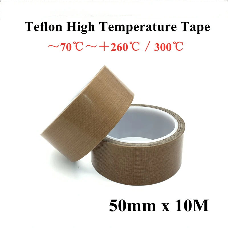 

PTFE 300 Degree 50mm Brown Insulation Vacuum Sealing Machine Insulation High Temperature Heat-Resistant Adhesive Tape