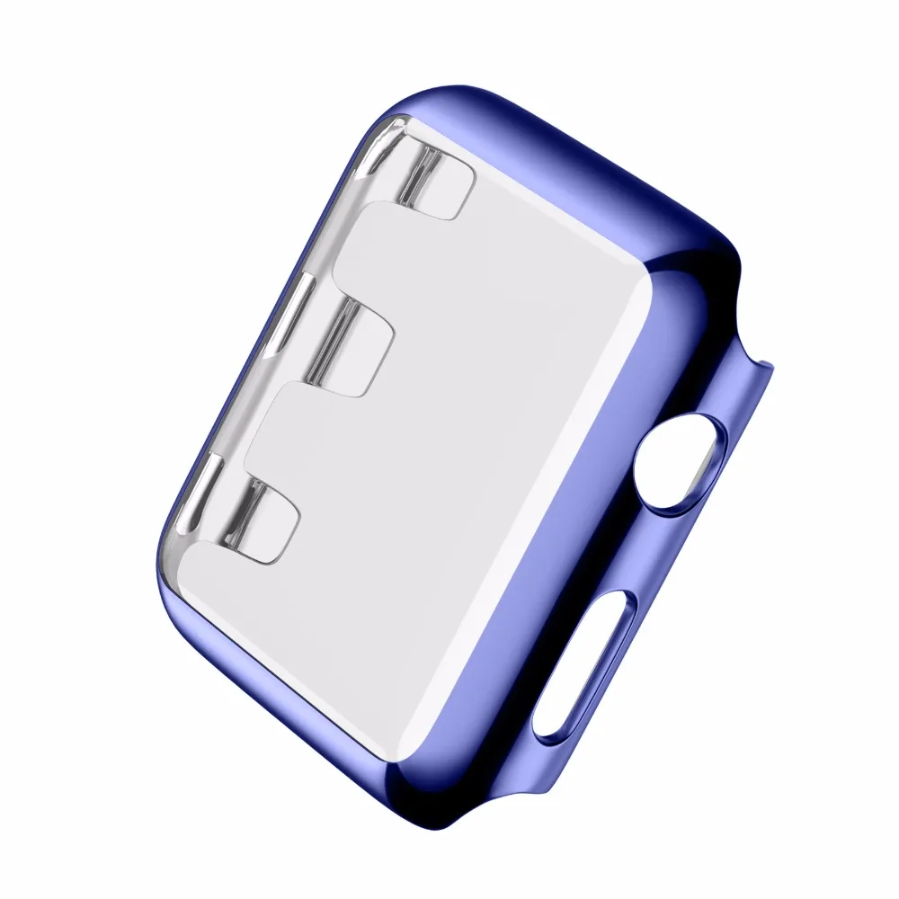 Чехол из поликарбоната для Apple Watch 4, 3 ремешка, защитная лента для экрана 42 мм, 44 мм, 38 мм, 40 мм, защитная пленка 44