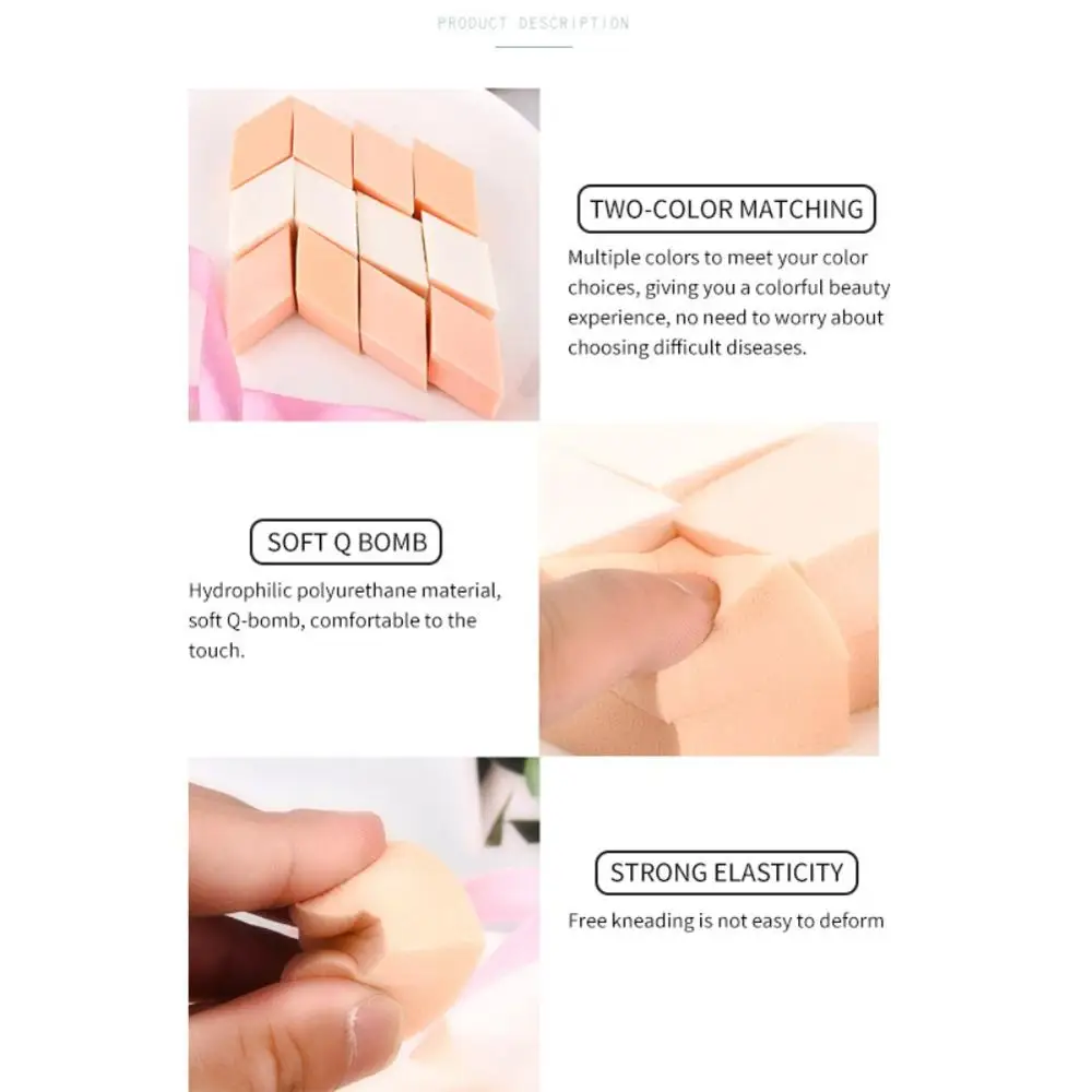 Набор из 15 многоугольных 3D насадок для макияжа сухого и влажного двойного