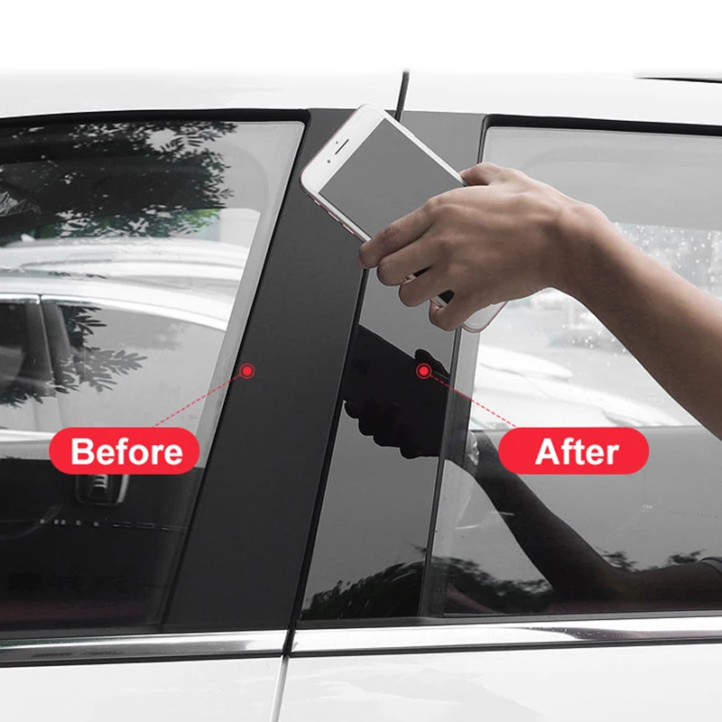 Автомобильное окно из поликарбоната черное зеркало B защитная наклейка отделка