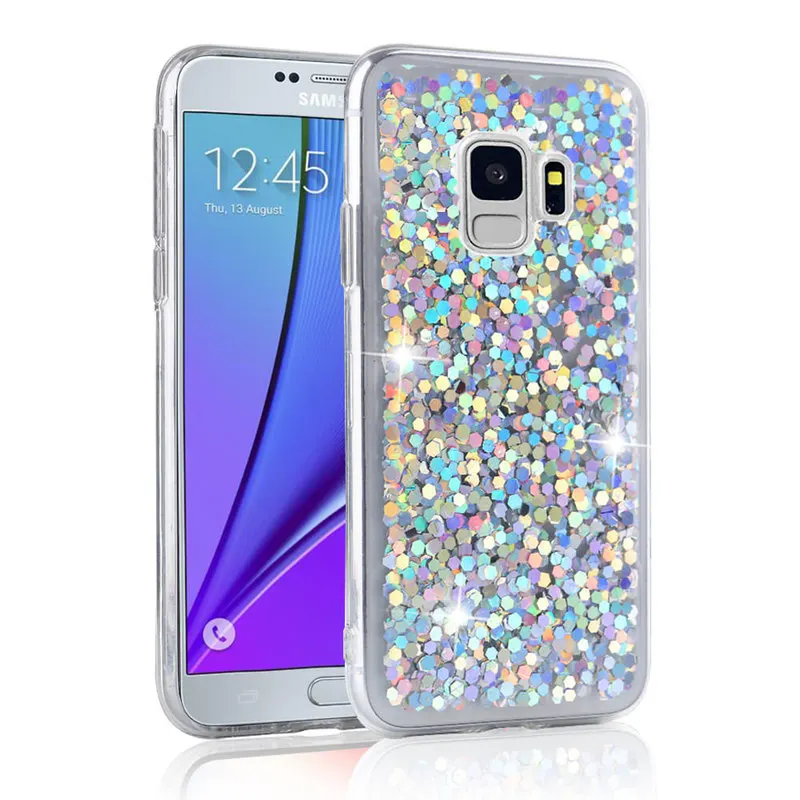 LLZ.COQUE блестящий чехол для Samsung Galaxy A3 A5 A6 A7 A8 J3 J4 J5 J6 защитный мягкий резиновый со
