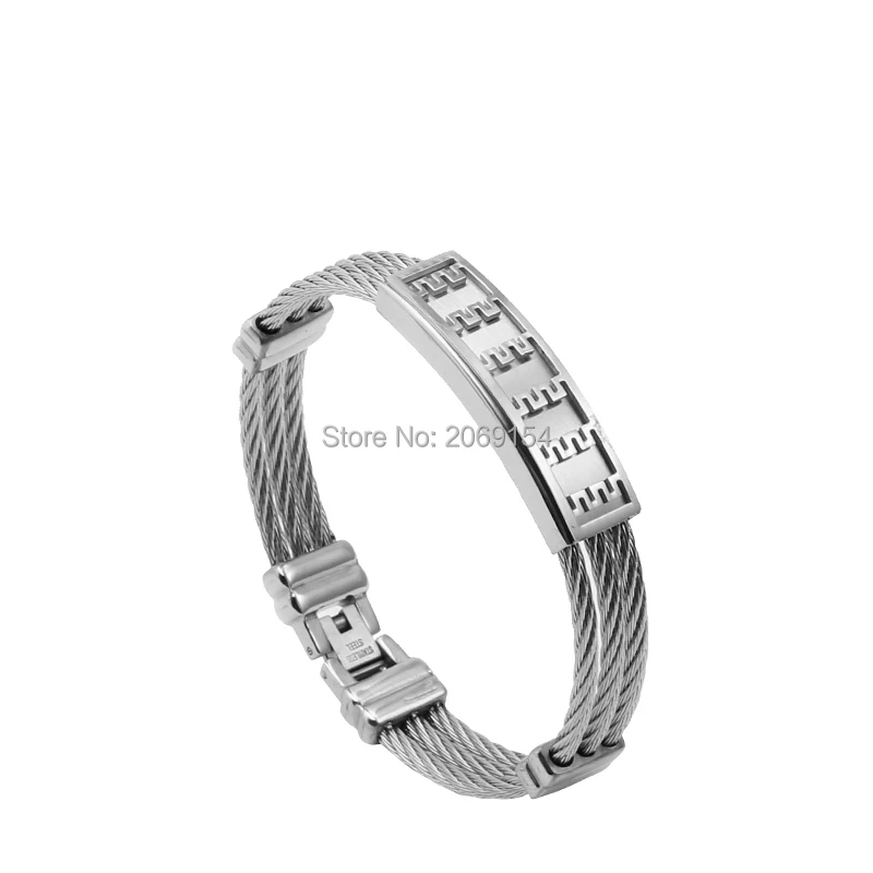 Стальной мужской браслет очаровательные ювелирные изделия титановый новая