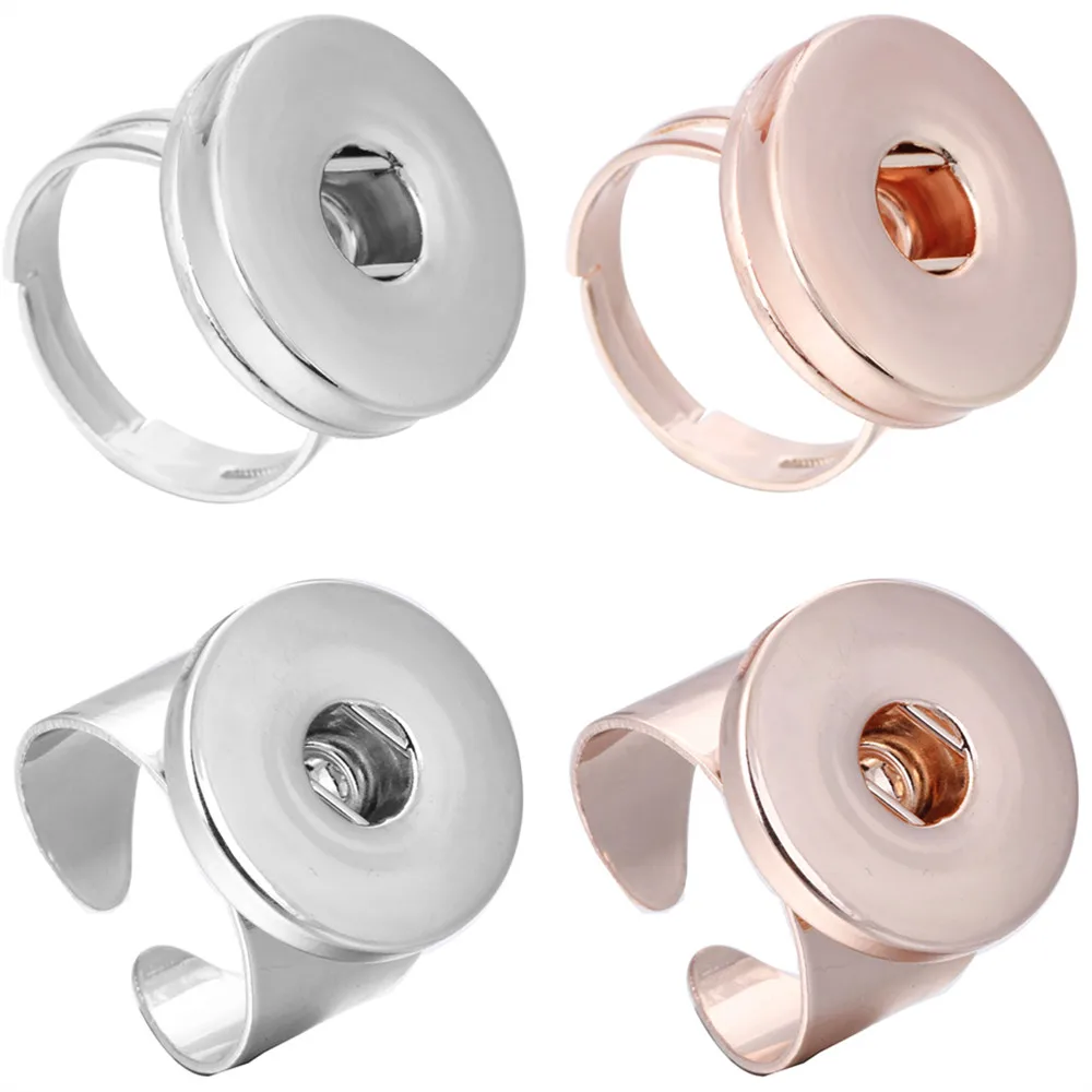 Новое кольцо с защелками Ювелирные изделия регулируемое 18 мм розовое золото кольцо с защелками кольца поделки для женщин ювелирные изделия ZH011