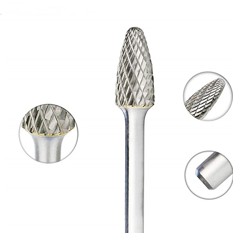 Набор насадок из карбида вольфрама с хвостовиком 1/4 дюйма (6 35 мм) 5 шт. |