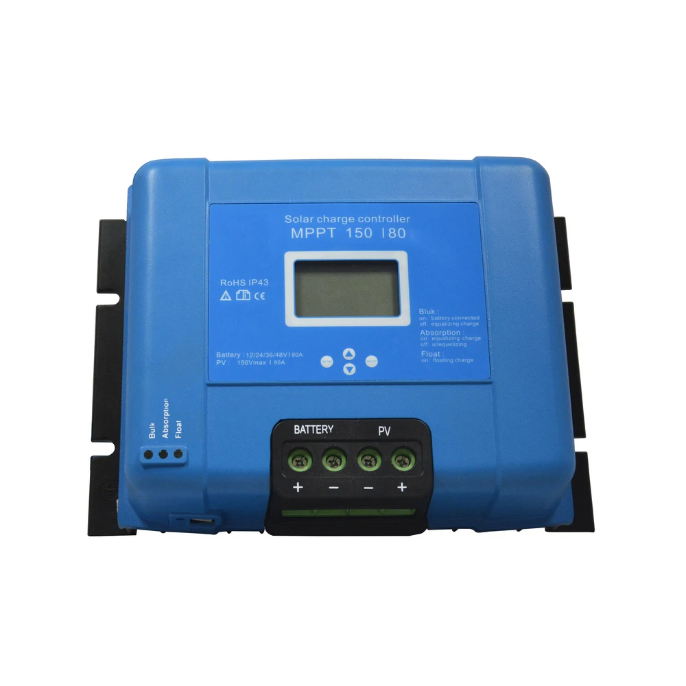 

Контроллер заряда солнечной батареи MPPT 40/50/60/70/80A, ЖК-дисплей, 12 В/24 В/48 В, автоматический регулятор солнечной батареи, высокоэффективная сист...