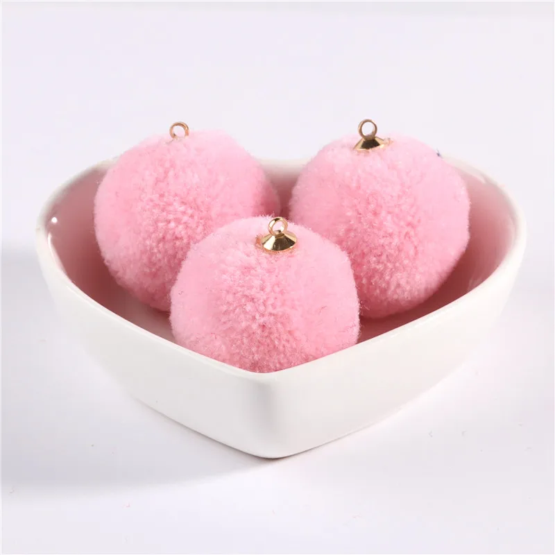 Подвеска с помпоном 15 50 мм разноцветные Меховые помпоны сделай сам для сережек