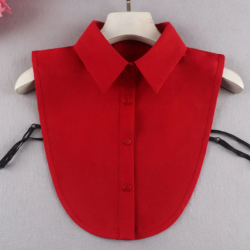 

Business Women Fake Collar Detachable Collar Chiffon Shirt Female False Collar Necklace Dress Lapel Blouse Top Decoration