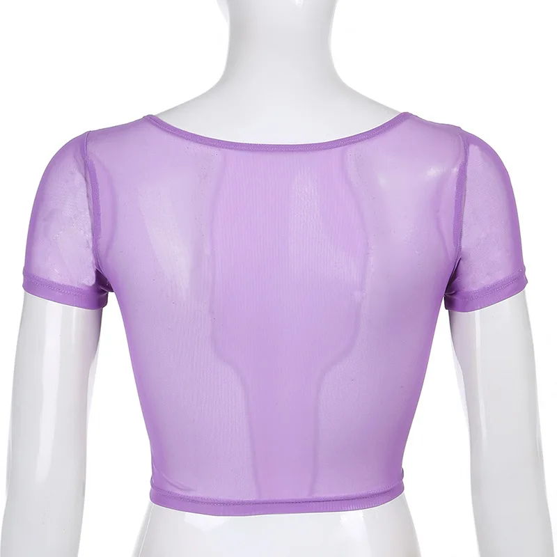 

Y2K EGIRL 2000s Aesthetics Patchwork Lace Trim T-shirts Vintage Deep V-neck Bow Short Sleeve Purple T-shirts Autumn Punk Outfits
