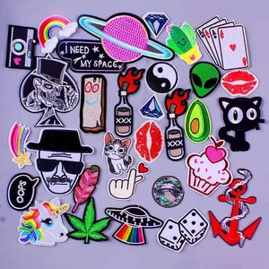 Pulaqi мультфильм Кот Единорог животных вышивка патчи для одежды DIY гладить на нашивках на одежду камера нашивка 