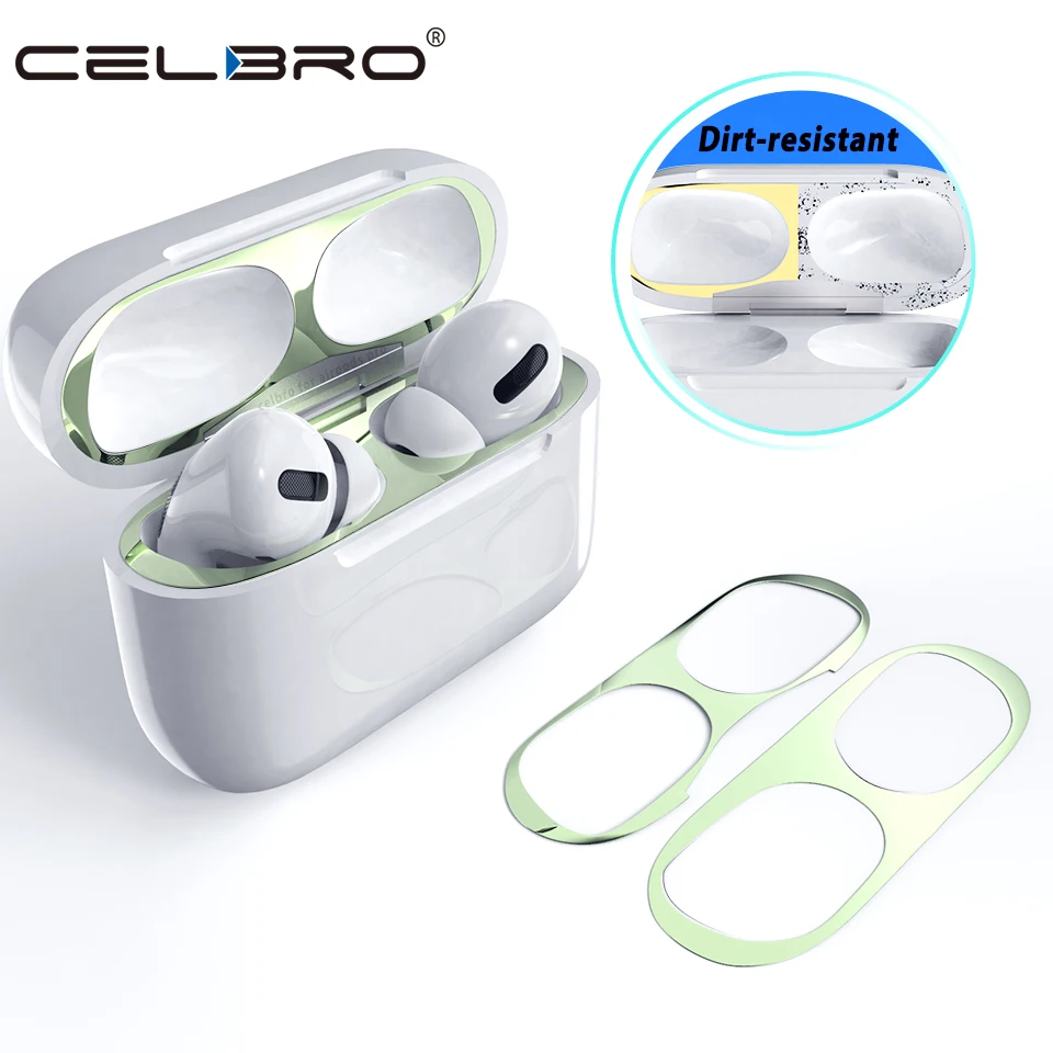 Тонкая металлическая наклейка для Apple Airpods Pro защитный чехол Защитная пленка Air Pods