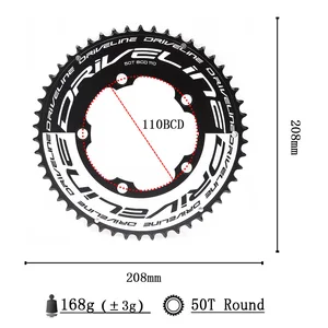 DRIVELINE CNC 50525354555658T Звездочка шоссейного велосипеда TT 110BCD 91011s