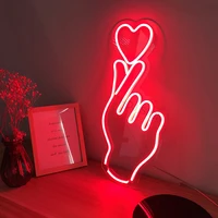 custom decorative led neon sign heart wall decor for wedding party home living room valentines day decorative neon light
