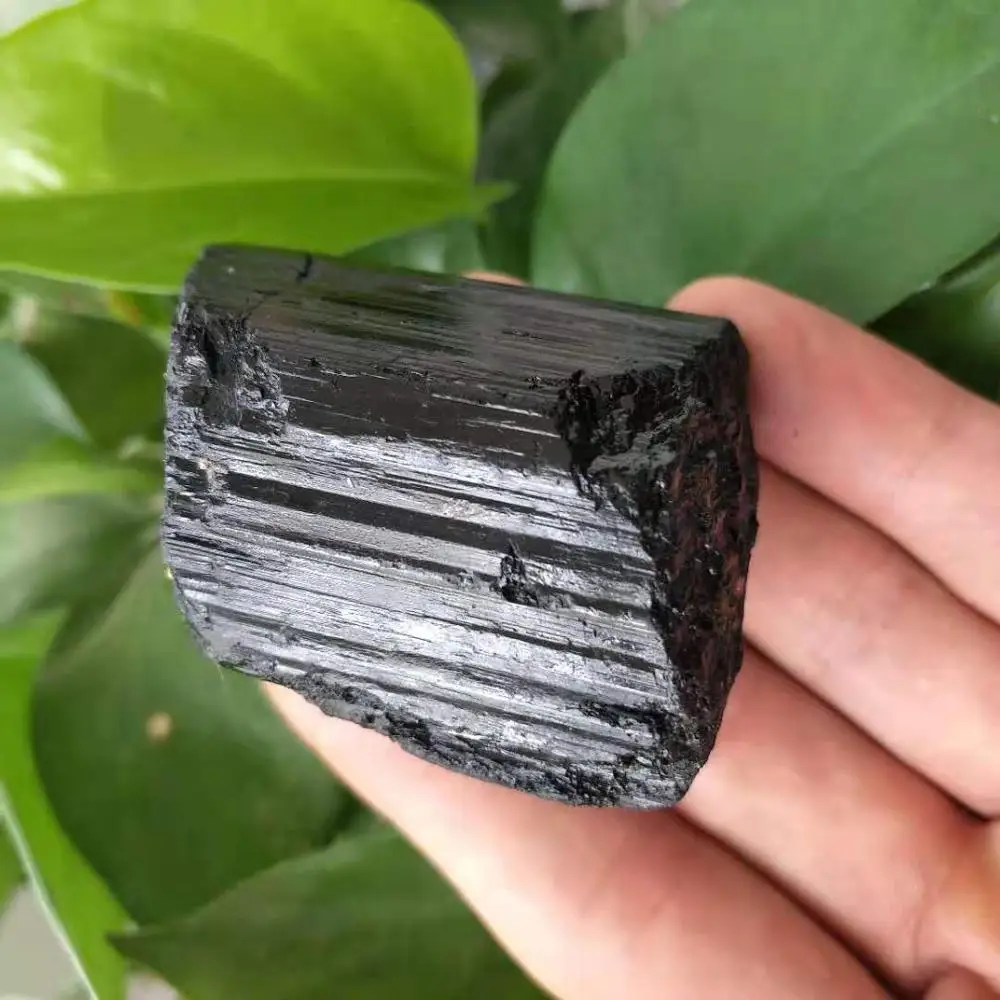 Натуральный черный турмалин хрустальный камень оригинал 80 90 г|Камни| |