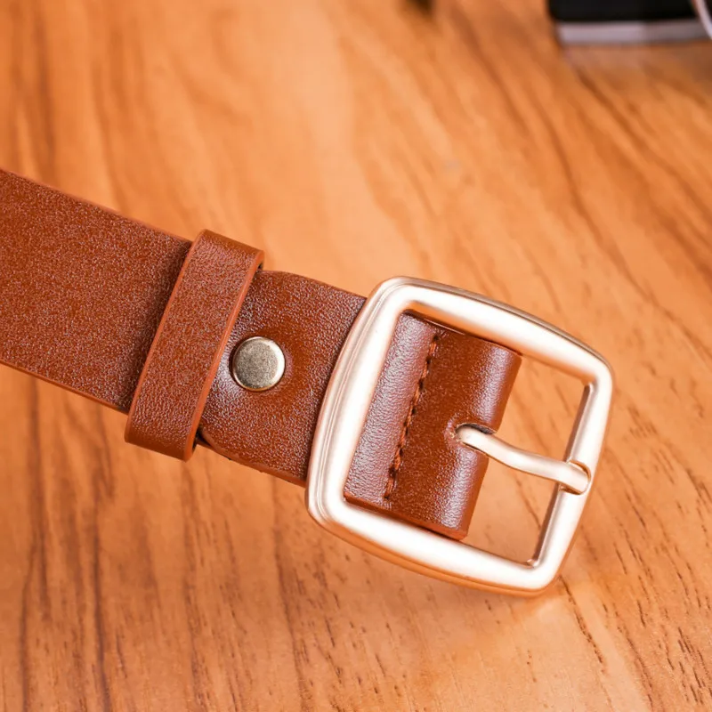 

New style Fashion Women Casual Belts Square Buckle Pin Belts Student Jeans PU Leather Waistband 2.8cm Wide