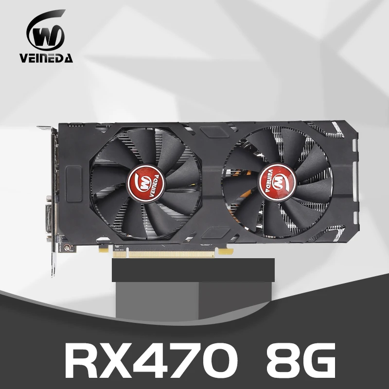 Видеокарта Radeon RX 470, 8 ГБ, 256Bit, GDDR5, rx 470, PCI Express, 3,0x16 AM, графические карты для настольных игр, не Майнинг, совместимые с rx 580