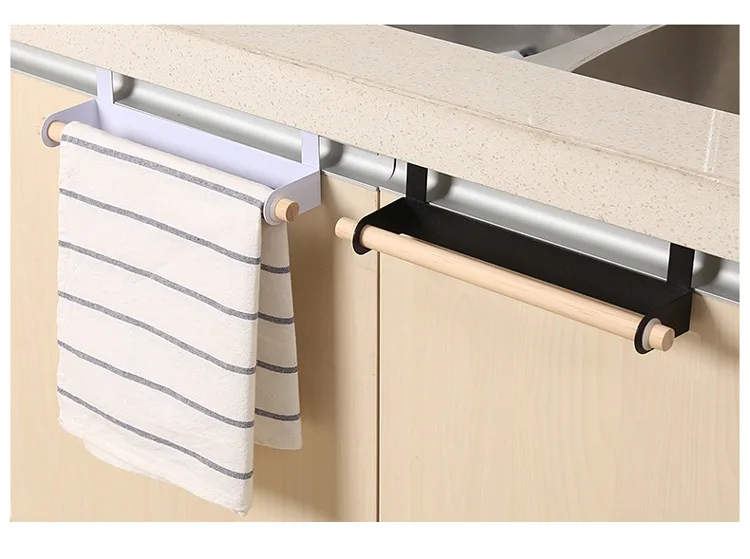 Деревянная кухонная стойка вешалок для полотенец барный шкаф цепляющаяся пленка