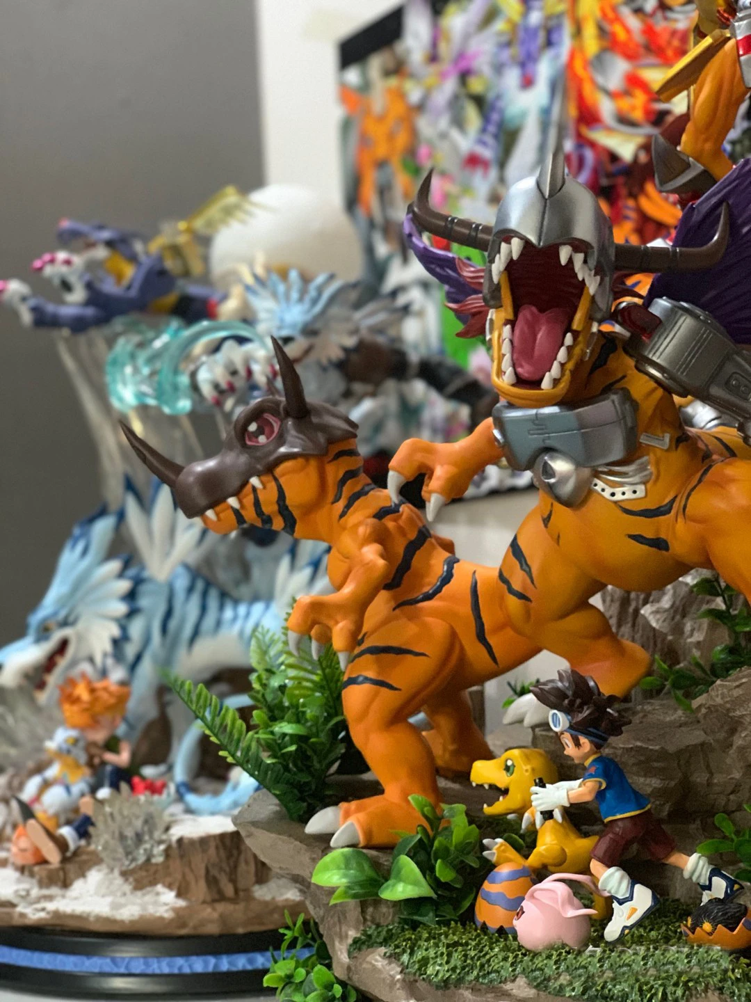 Приключения Agumon серая варгреймон Эволюция Смола Модель статуя окрашенная GK |