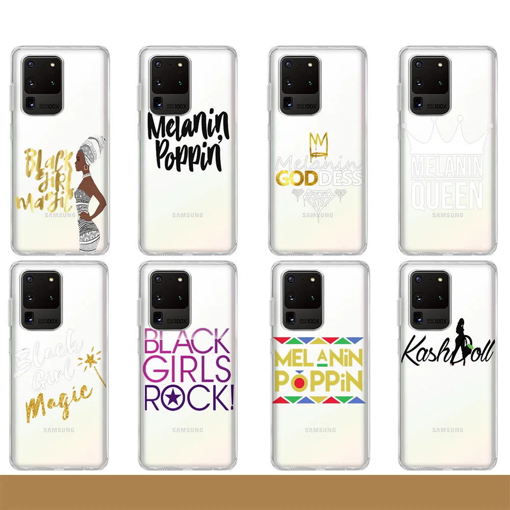 

Fashion Melanin Poppin Letter Case for Samsung A21S A72 A02 A12 A50 A31 S21 Plus Ultra Cover for Samsung A32 A52 A51 A71 Shell