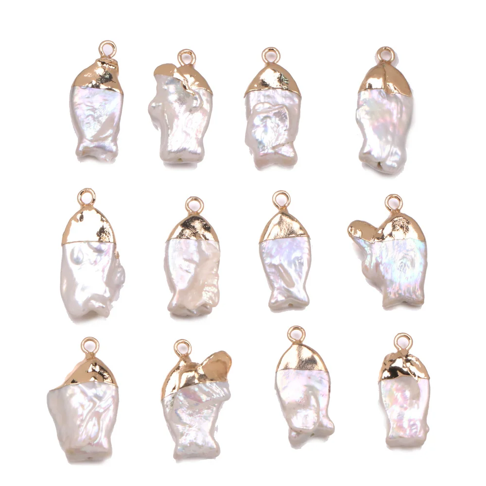

2Pcs Freshwater Pearl Irregular Pendant For DIY Necklace Bracelet Anklet Sewing Craft Jewelry Accessory Making