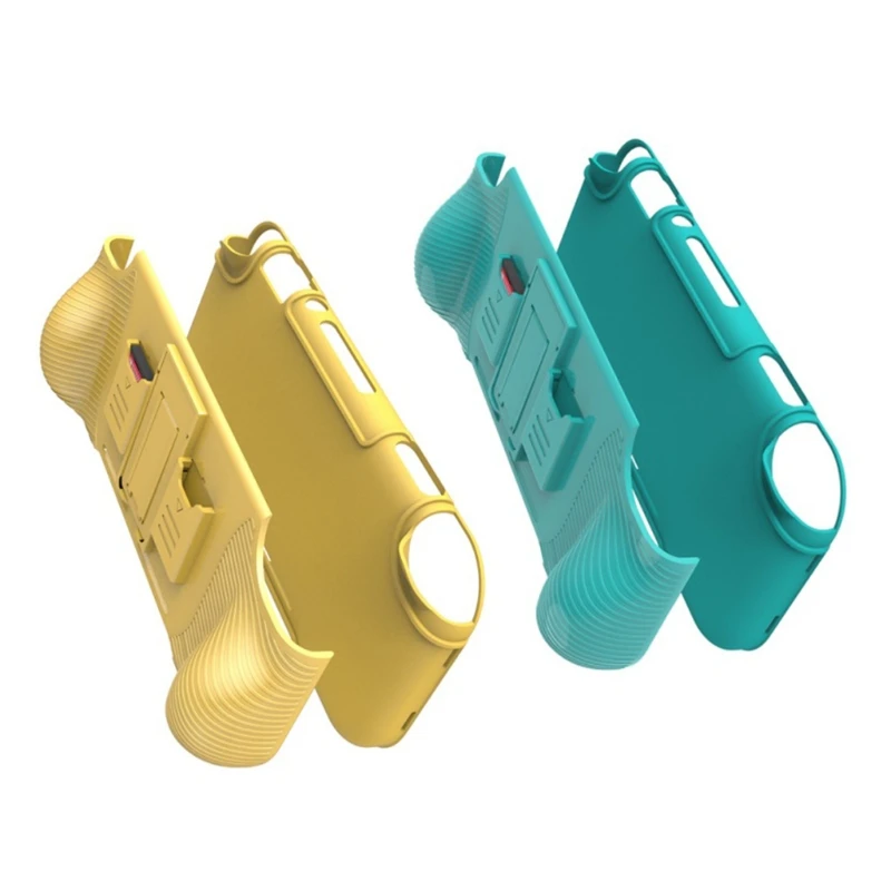

Grip Case TPU Protective Cover Skin Anti-Scratches Shockproof Shell with 2 Game Card Slots Compatible with Switch Lite