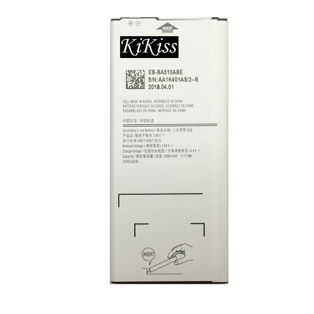 Литиевая батарея KiKiss 2900 мА · ч для Samsung GALAXY A5 2016 Edition A510 SM A510F A5100 EB BA510ABE|Аккумуляторы