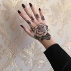 Водостойкая временная татуировка-наклейка цветок Роза флэш-тату рука ладонь палец назад Татуировка боди-арт для женщин и мужчин