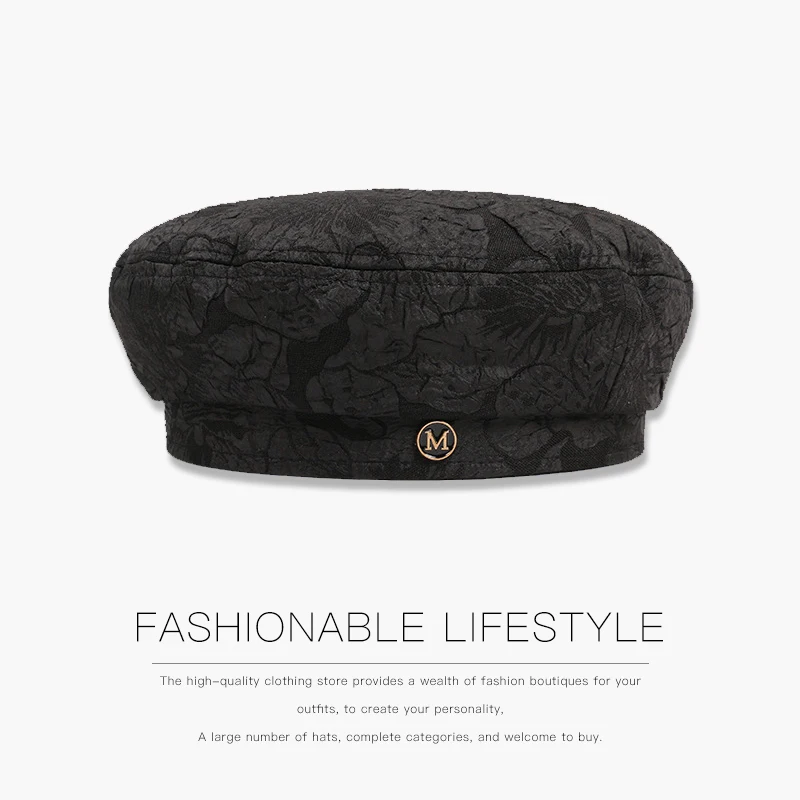 Женский берет со складками японский Дикий Британский ретро восьмиугольный