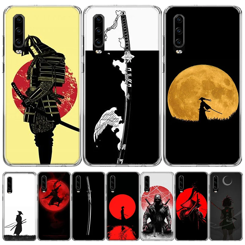 Japan The Samurai Ninja Phone Case For Huawei P30 Lite P10 P P40 P50 Cover Mate 40 Pro 10 30 Capa Coque Shell Phone Case Covers Aliexpress