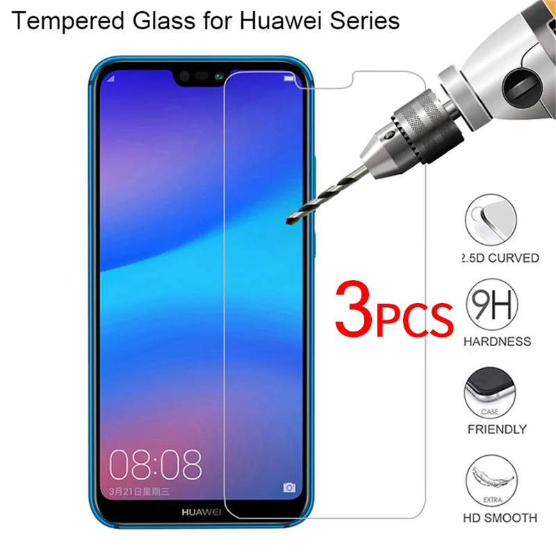 Закаленное стекло 2.5D для Huawei P30 P Smart 2019 Защитное экрана Y6 Y7 Pro Y5 Y9 P40 Lite Honor 20