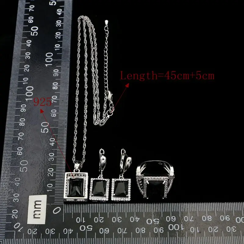 Женские вечерние комплекты украшений из серебра 925 пробы модные